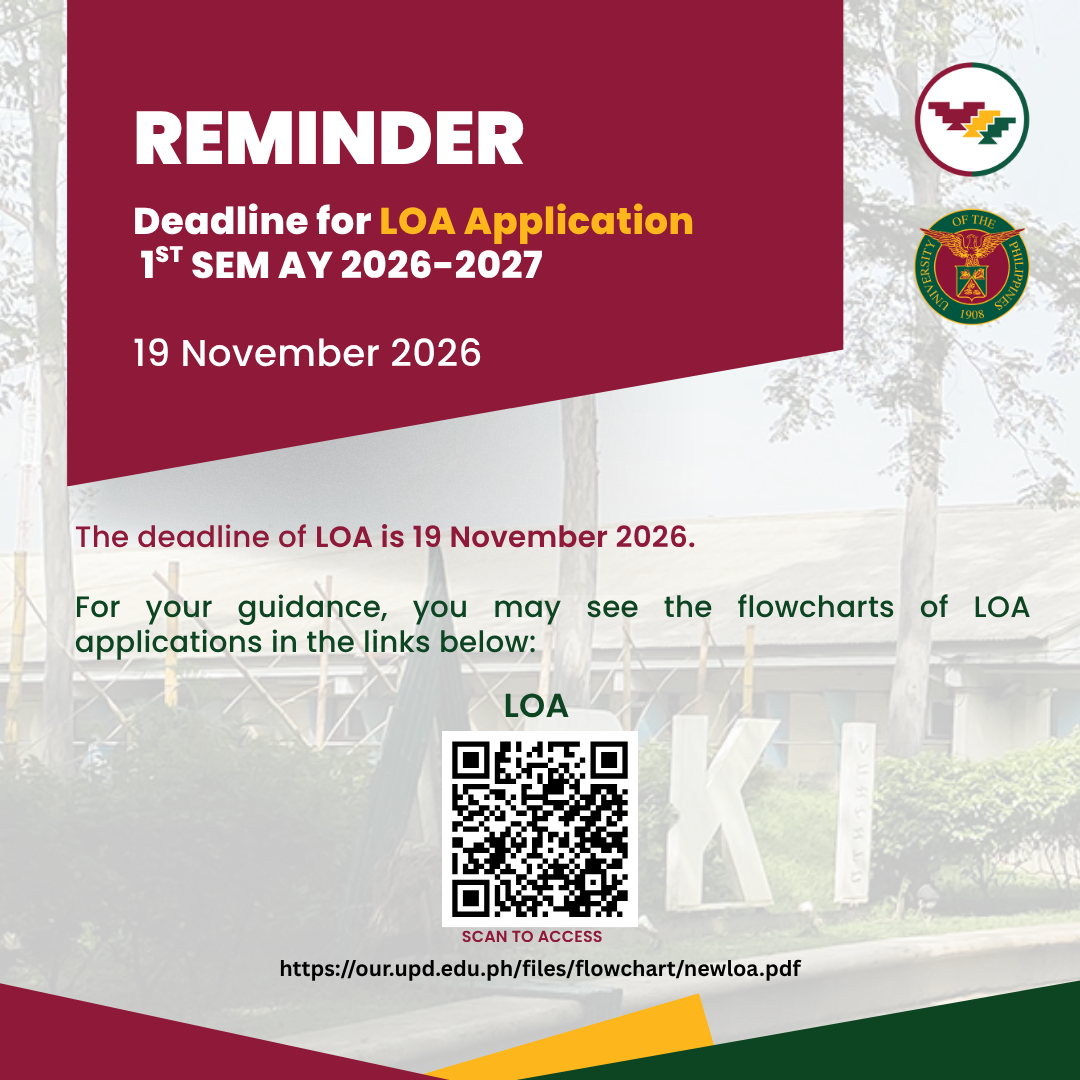 📢 (REMINDER) DEADLINE FOR FILLING LEAVE OF ABSENCE (LOA)