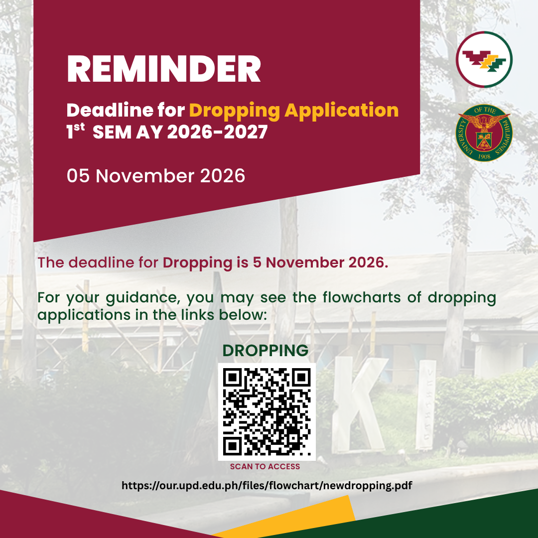 📢(REMINDER) DEADLINE FOR DROPPING SUBJECT