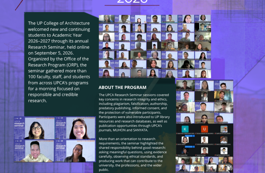 UPCA Research Holds Seminar for AY 2026–2027, Draws Over 100 Participants