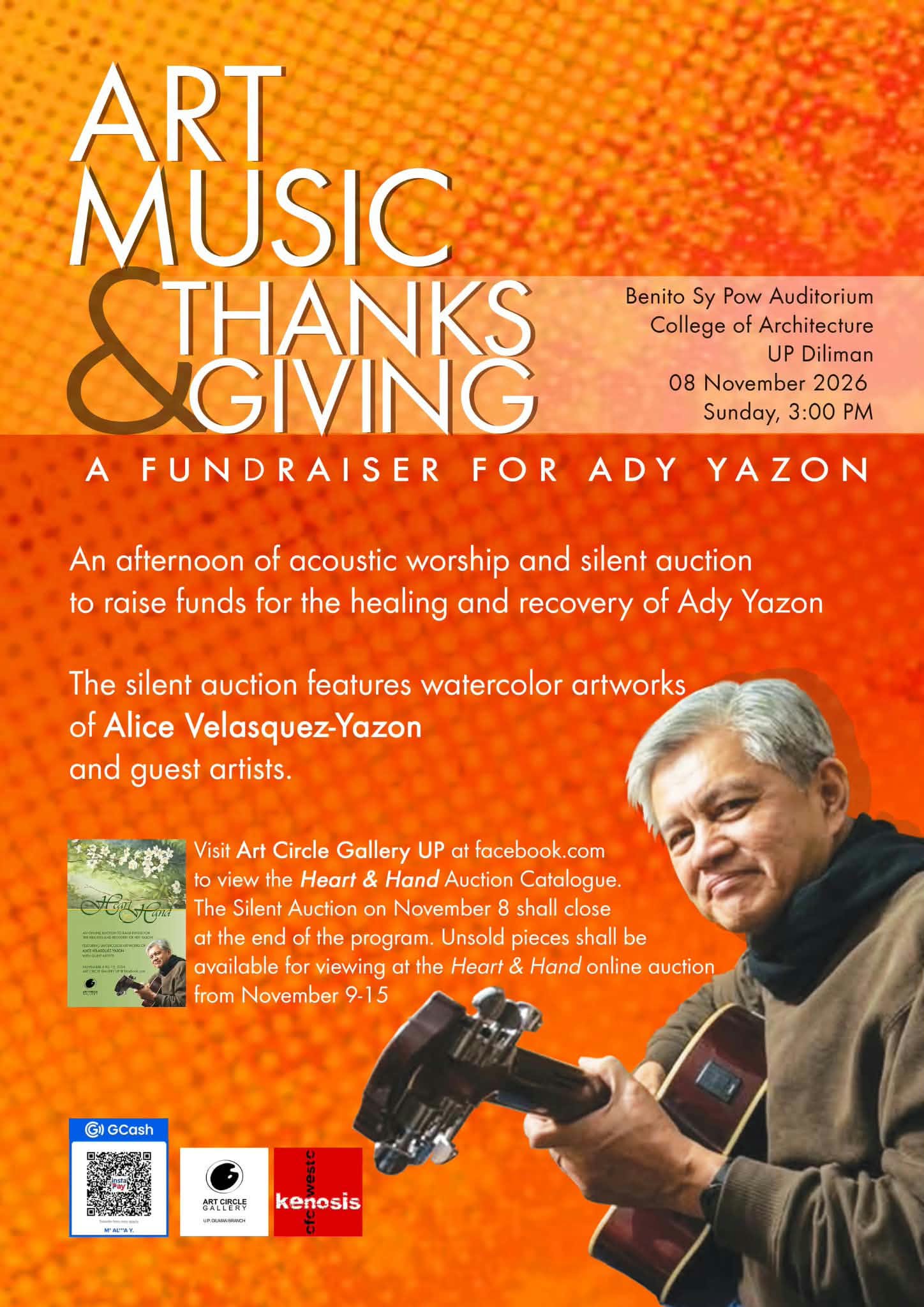 Art, Music, Thanks & Giving: A Fundraiser for Ady Yazon